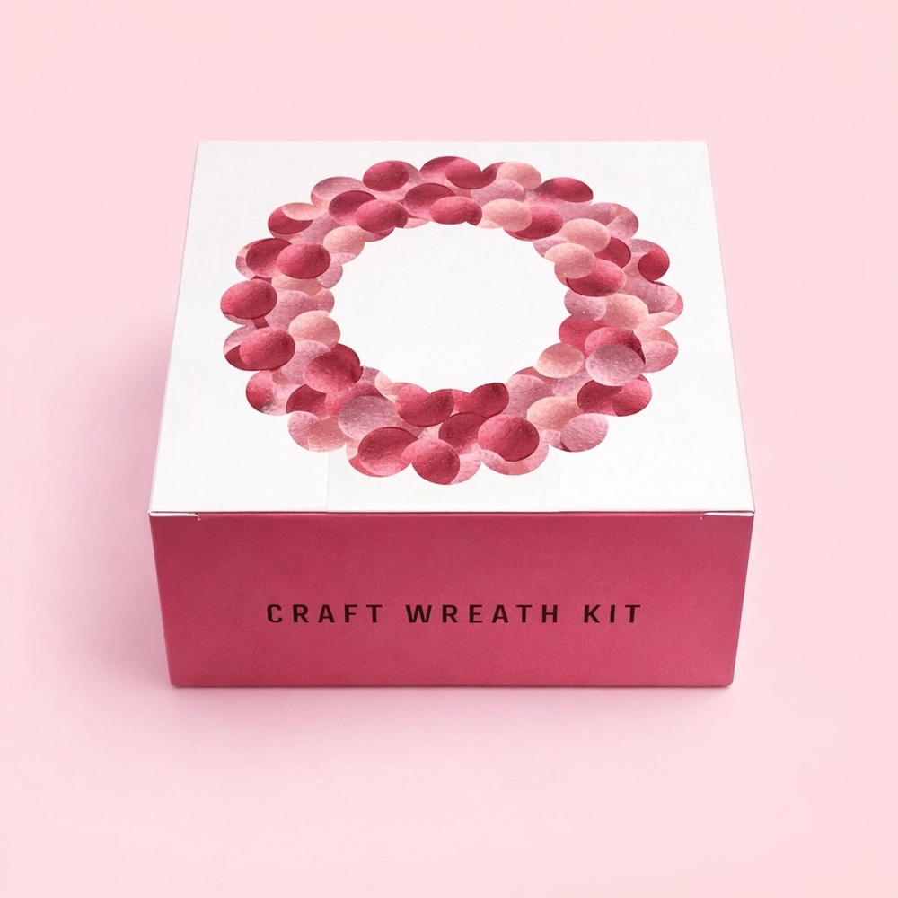 [FREE] Pink Craft Wreath Kit